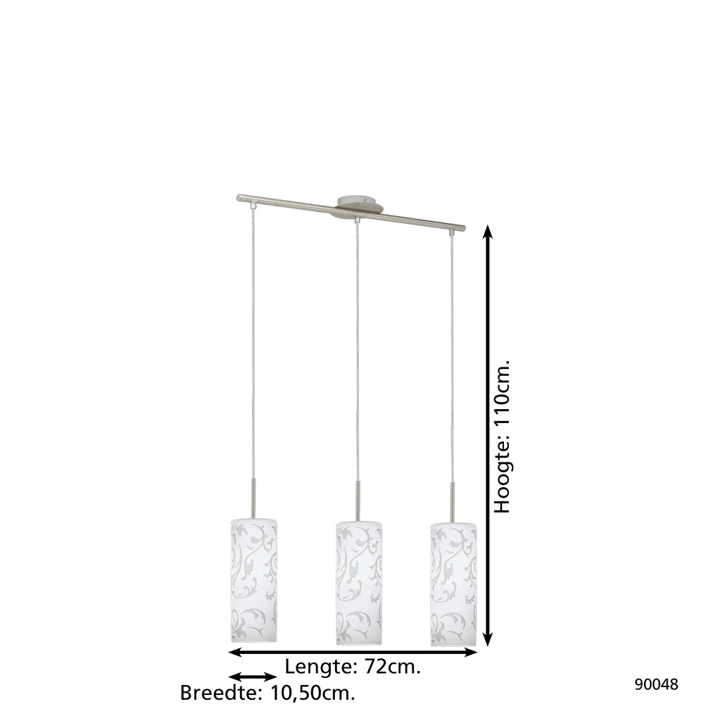 3-lichts hanglamp Amadora nikkel Eglo 9002759900489
