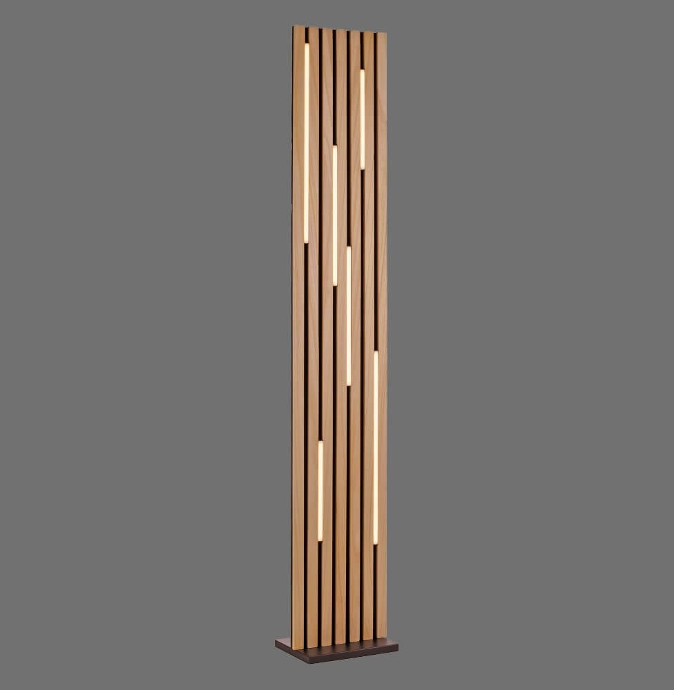 Design vloerlamp Q-Akustik hout Paul Neuhaus 4012248385401