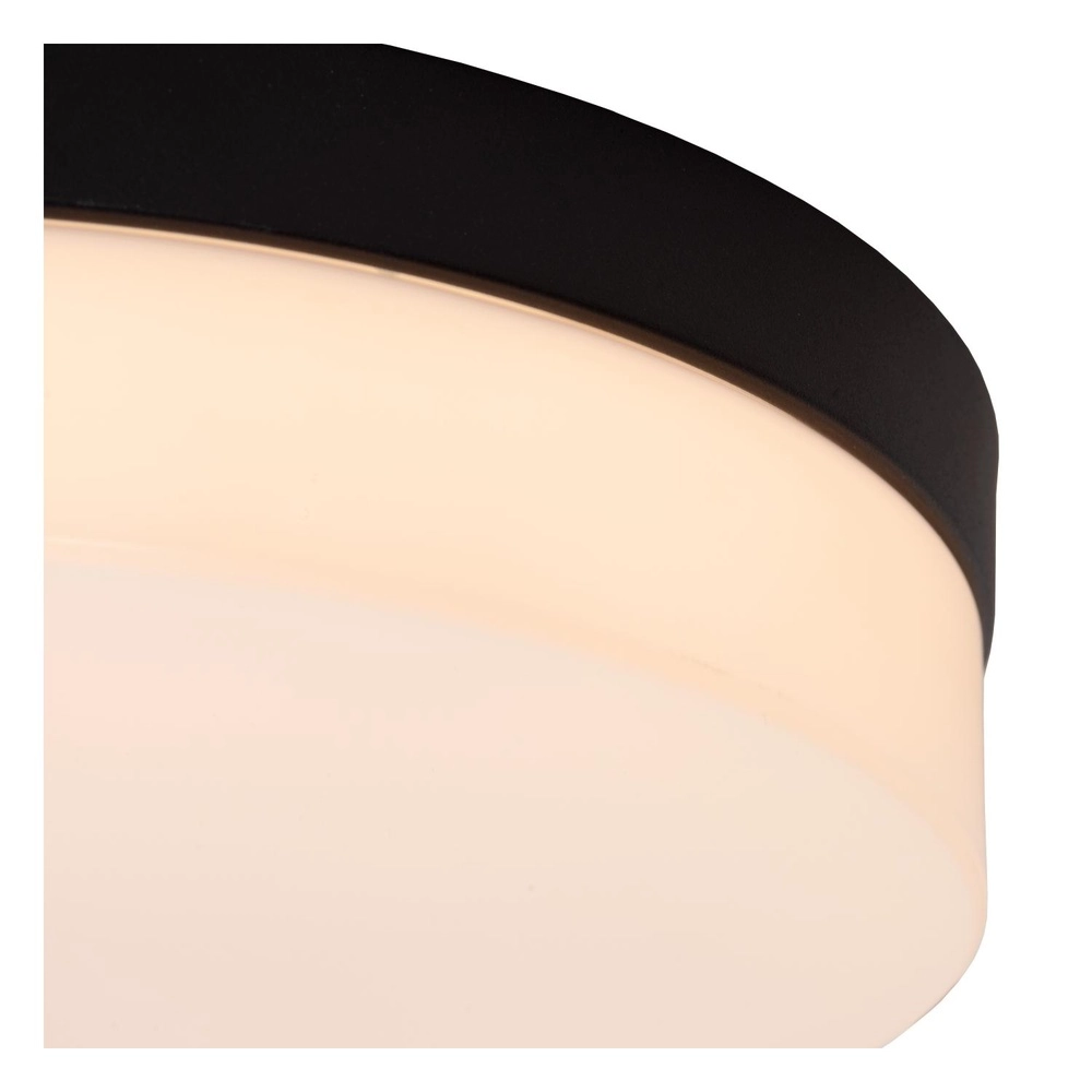 Plafonniere Biskit Ø 28cm - IP44 zwart Lucide 5411212792150