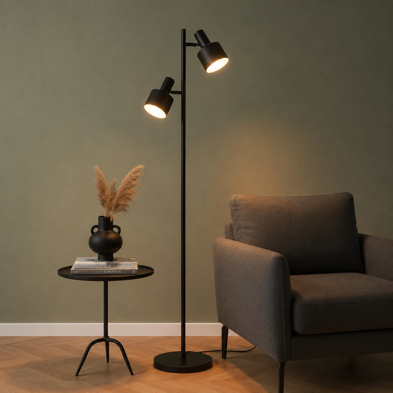 Vloerlamp Twinkle zwart