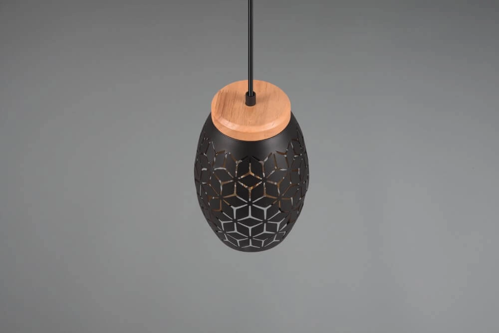 Zwart goude hanglamp Bidar design Trio 4017807574883