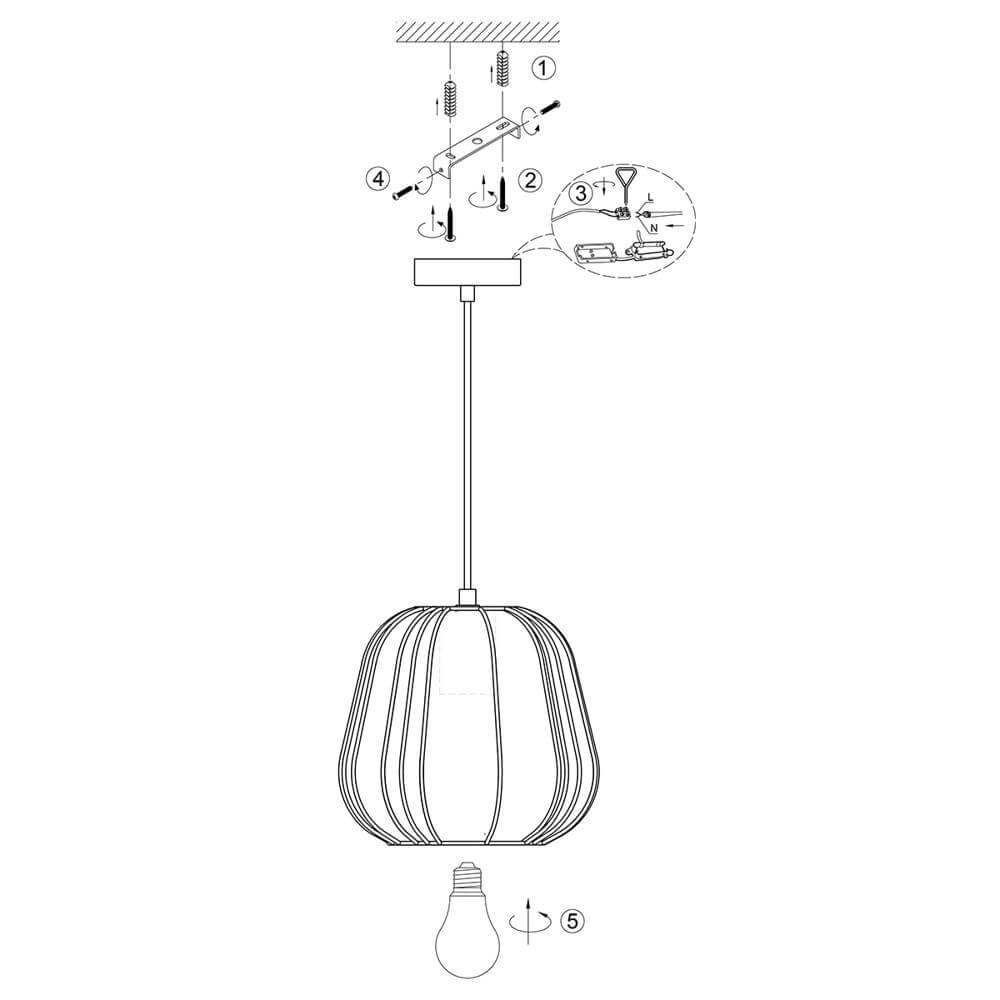 Hanglamp Sable crème Ø 28cm Steinhauer 8712746176421