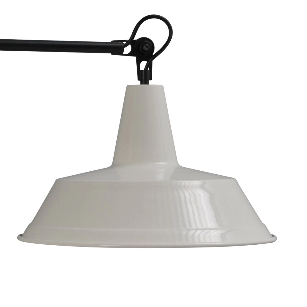 Retro witte wandleeslamp Industria 122cm zwart met grijs Masterlight 8718121235899