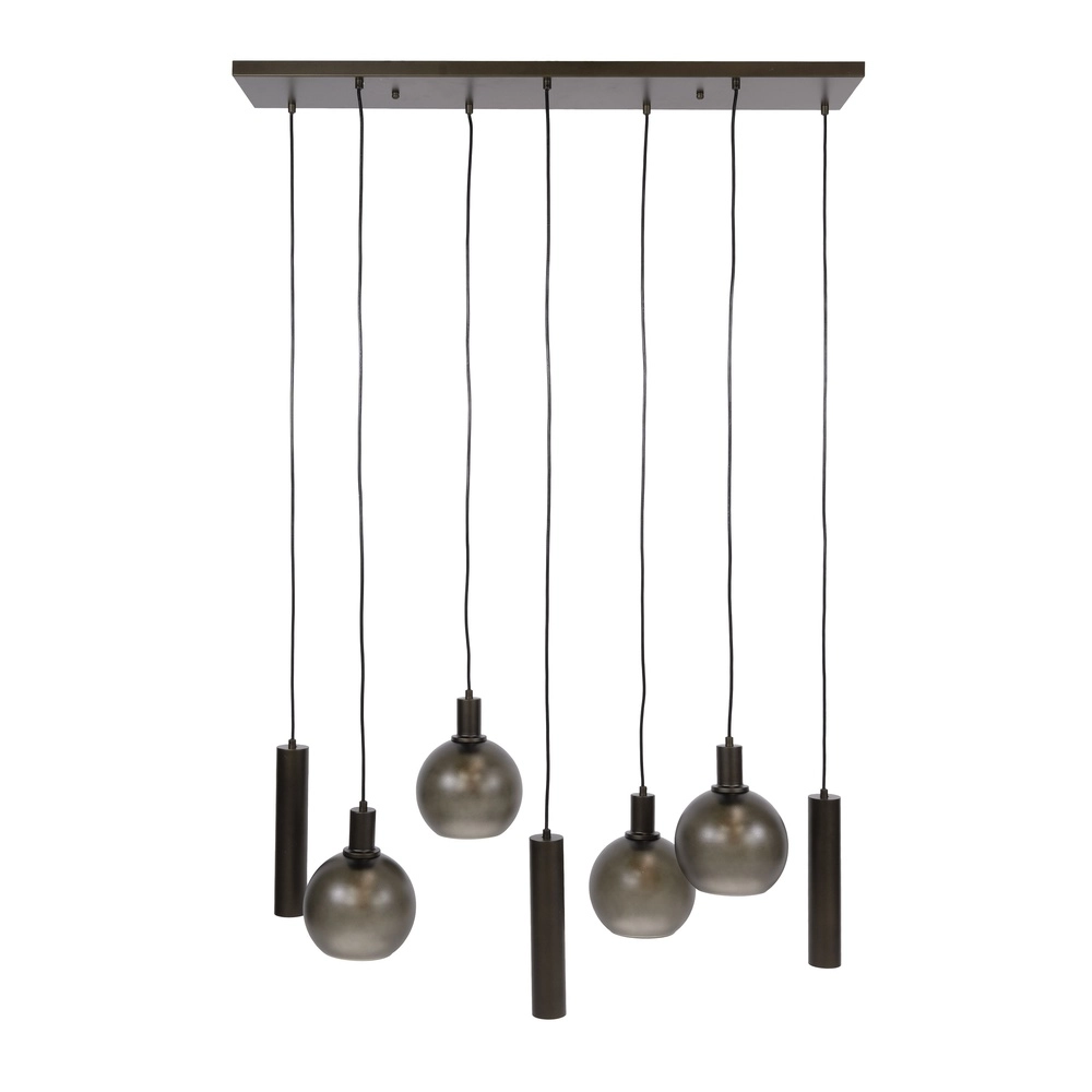 Hanglamp eettafel Sfera met glazen bollen en pendels Lyora 8716803512399