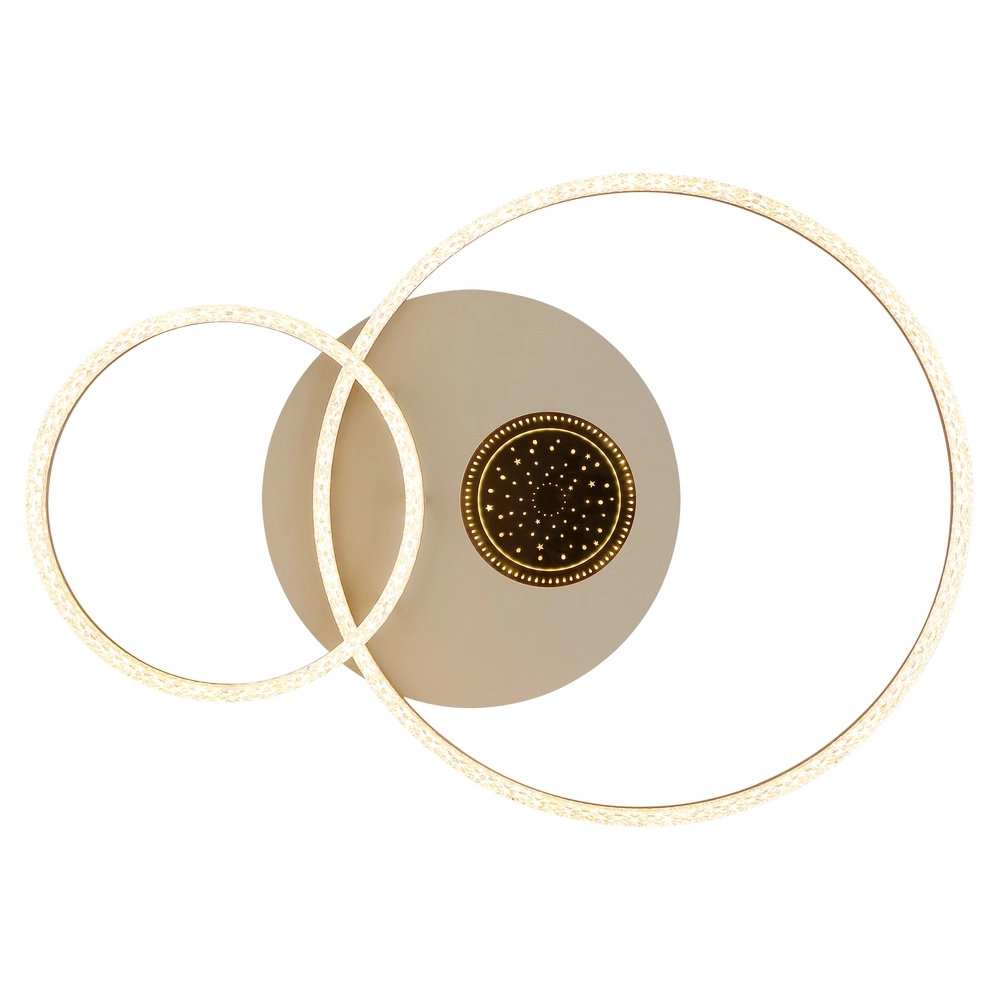 Ronde plafondlamp Sanford zand bruin Globo 9007371586738