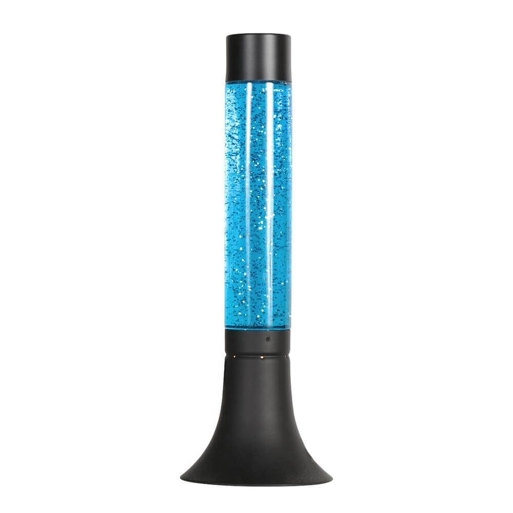 Lavalamp Volcan zwart met blauw