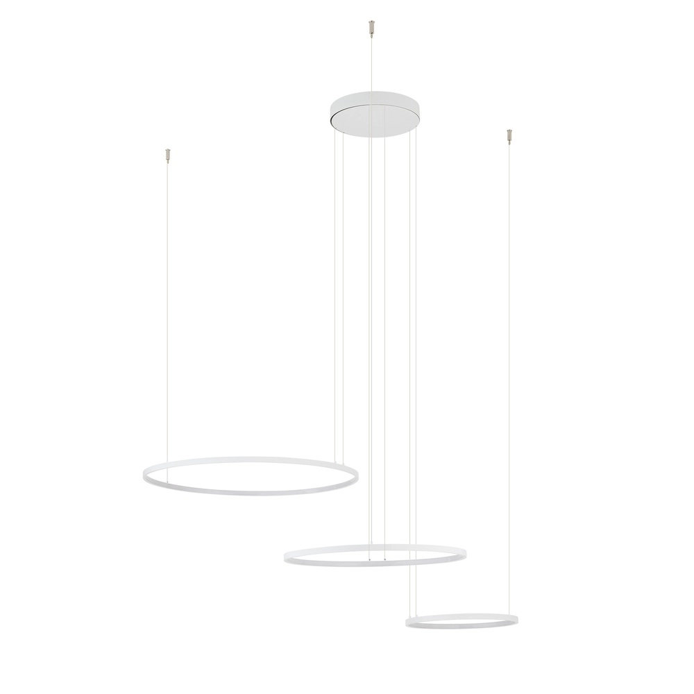 Design hanglamp Circolo Led 3 ringen wit