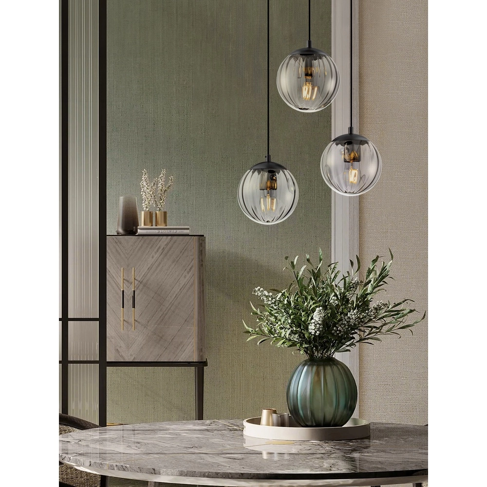 Hanglamp Abbacus 3-lichts smoke glas Lyora 5212017461056
