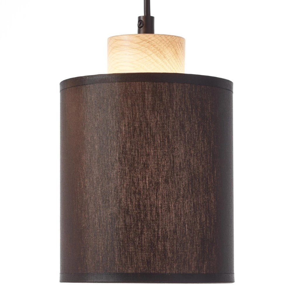 4-lichts hanglamp Vonnie zwart met hout Brilliant 4004353391644