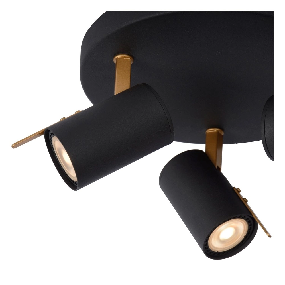 Plafondlamp Grony 3-lichts zwart Lucide 5411212176912