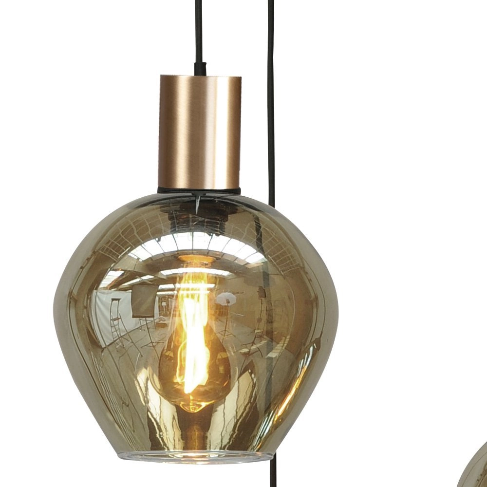 Zwarte hanglamp met goud Bounty 4-lichts curiosa Masterlight 8718121248271