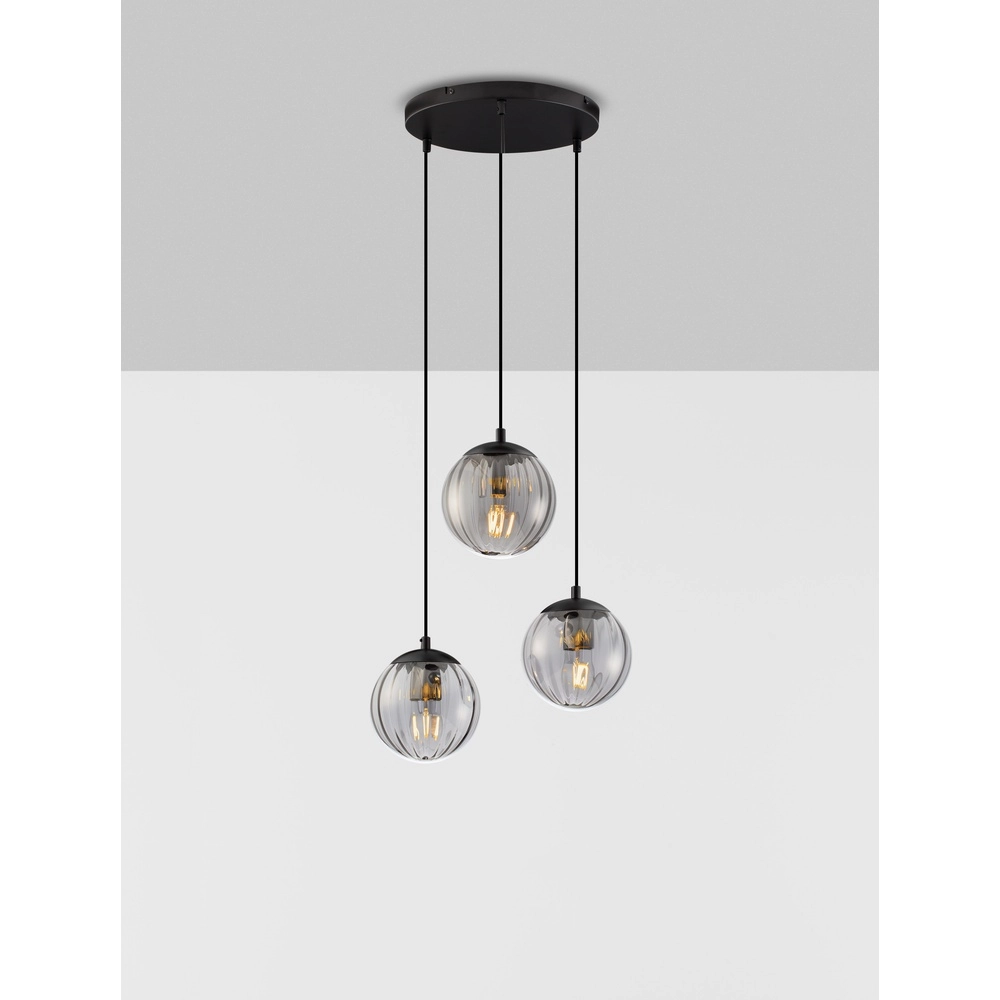 Hanglamp Abbacus 3-lichts smoke glas Lyora 5212017461056