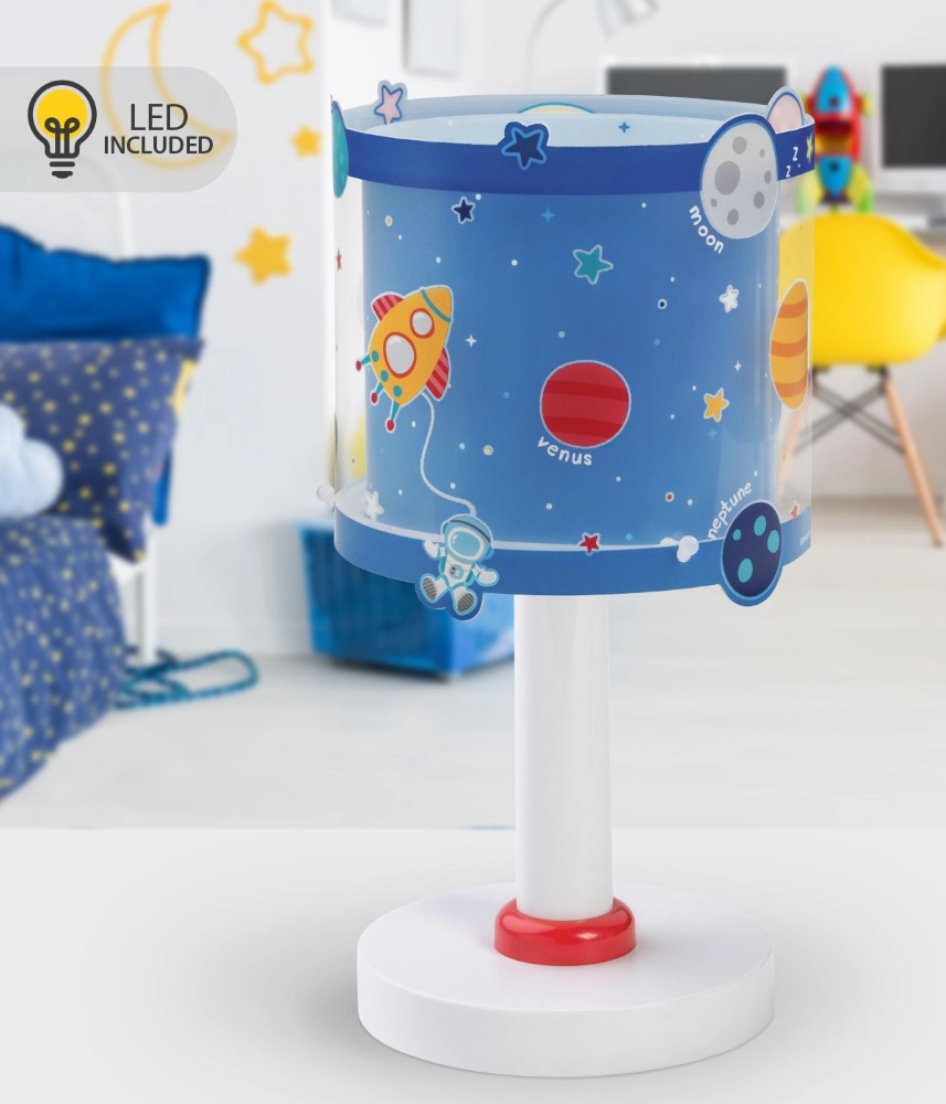 Tafellampje Planets blauw voor kinderkamer Dalber 8420406002231