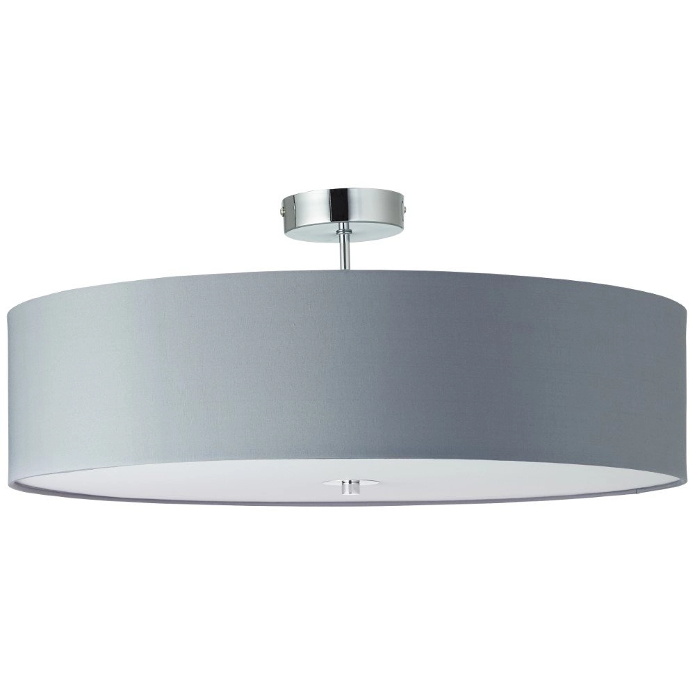 Stoffen plafondlamp Andria Ø 60cm grijs Brilliant 4004353323614