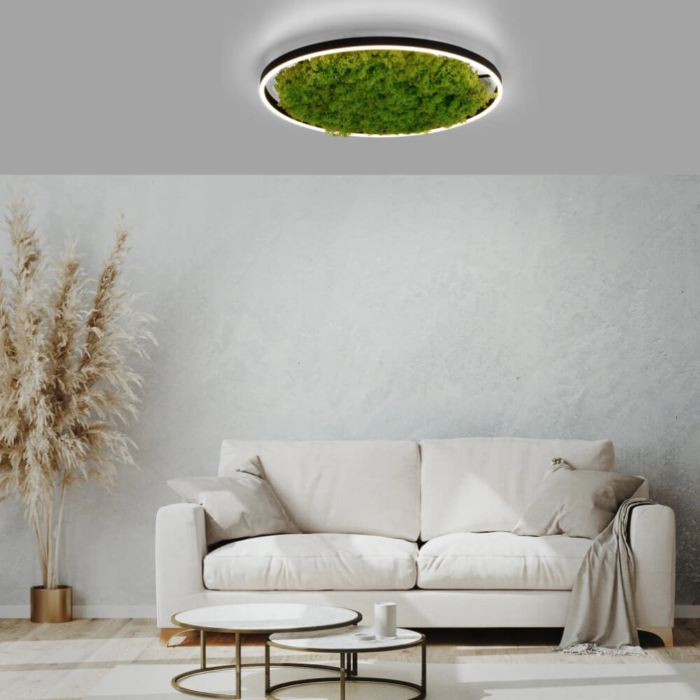 Plafondlamp Green Ritus met mos Ø 58,5cm Just Light 4043689994808
