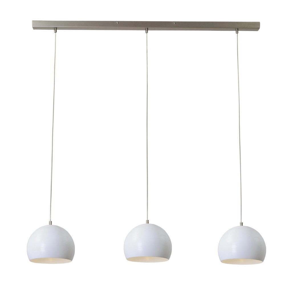 leuke eettafel hanglamp Concepto 3x20 metaalgrijs met wit leuke eettafel hanglamp Concepto 3x20 metaalgrijs met wit