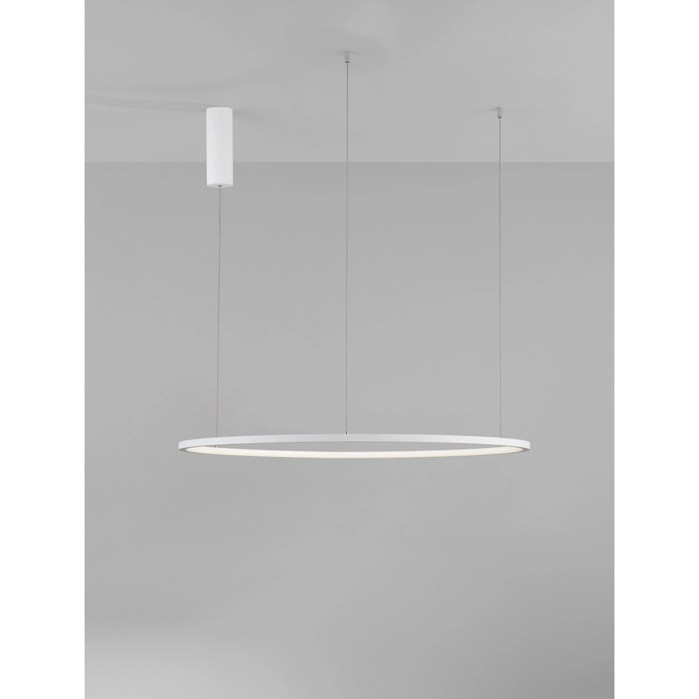 Ronde hanglamp Tarquin wit Ø 80cm Lyora 5212017438294