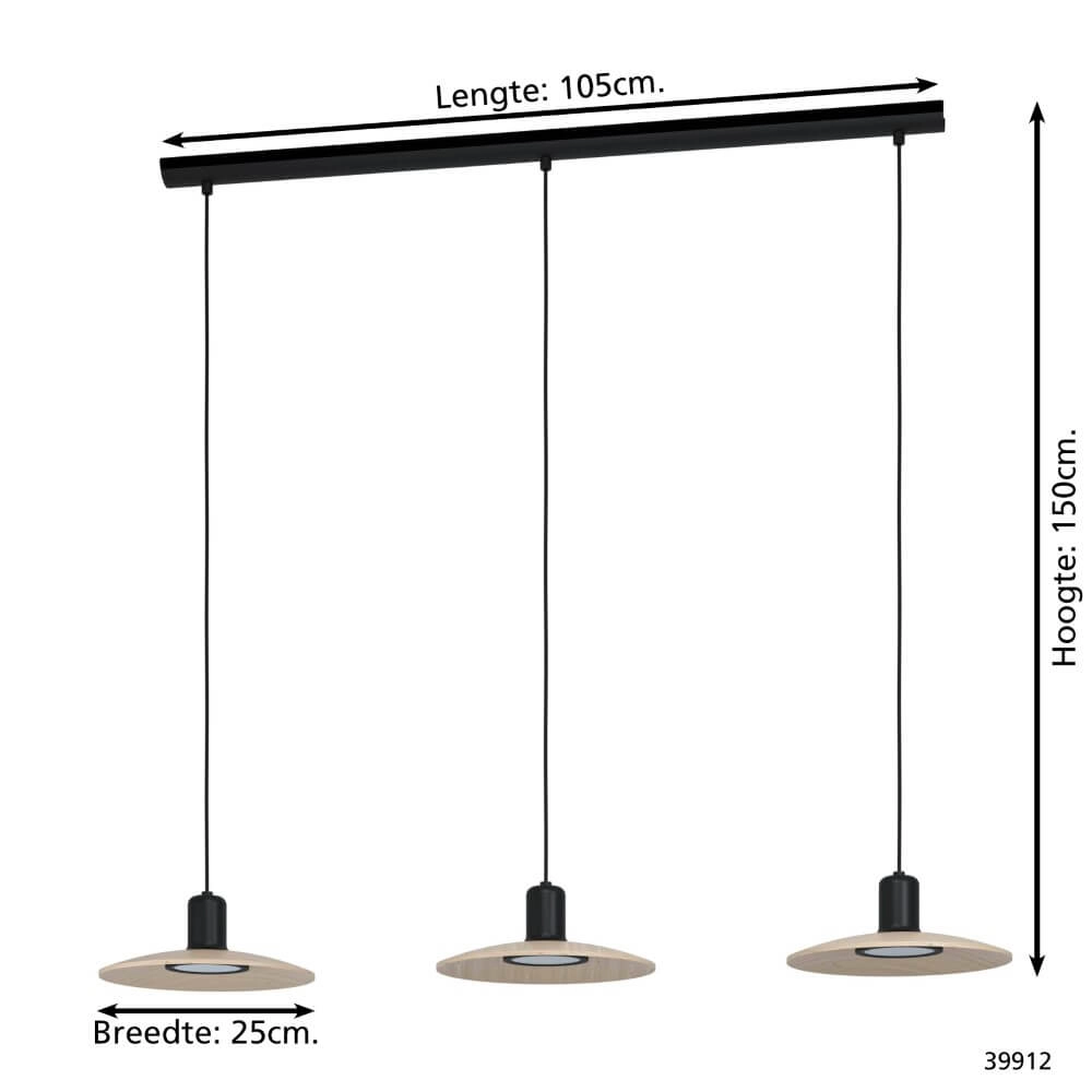 Moderne hanglamp Mayazes 3-lichts Stars of Light 9002759399122
