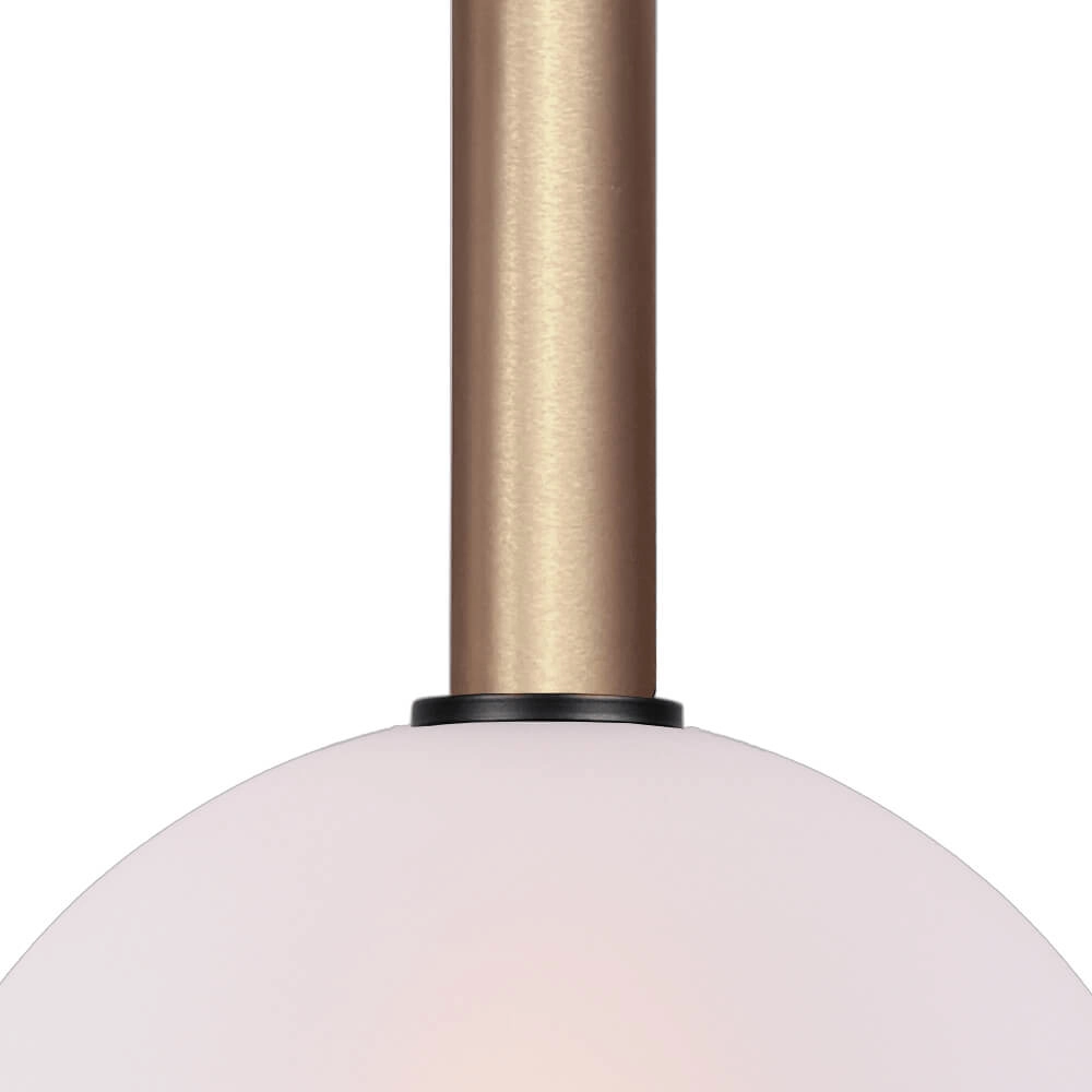 Hanglamp Ø 30cm Bella 2 Messing goud met mat wit glas Masterlight 8718121334028