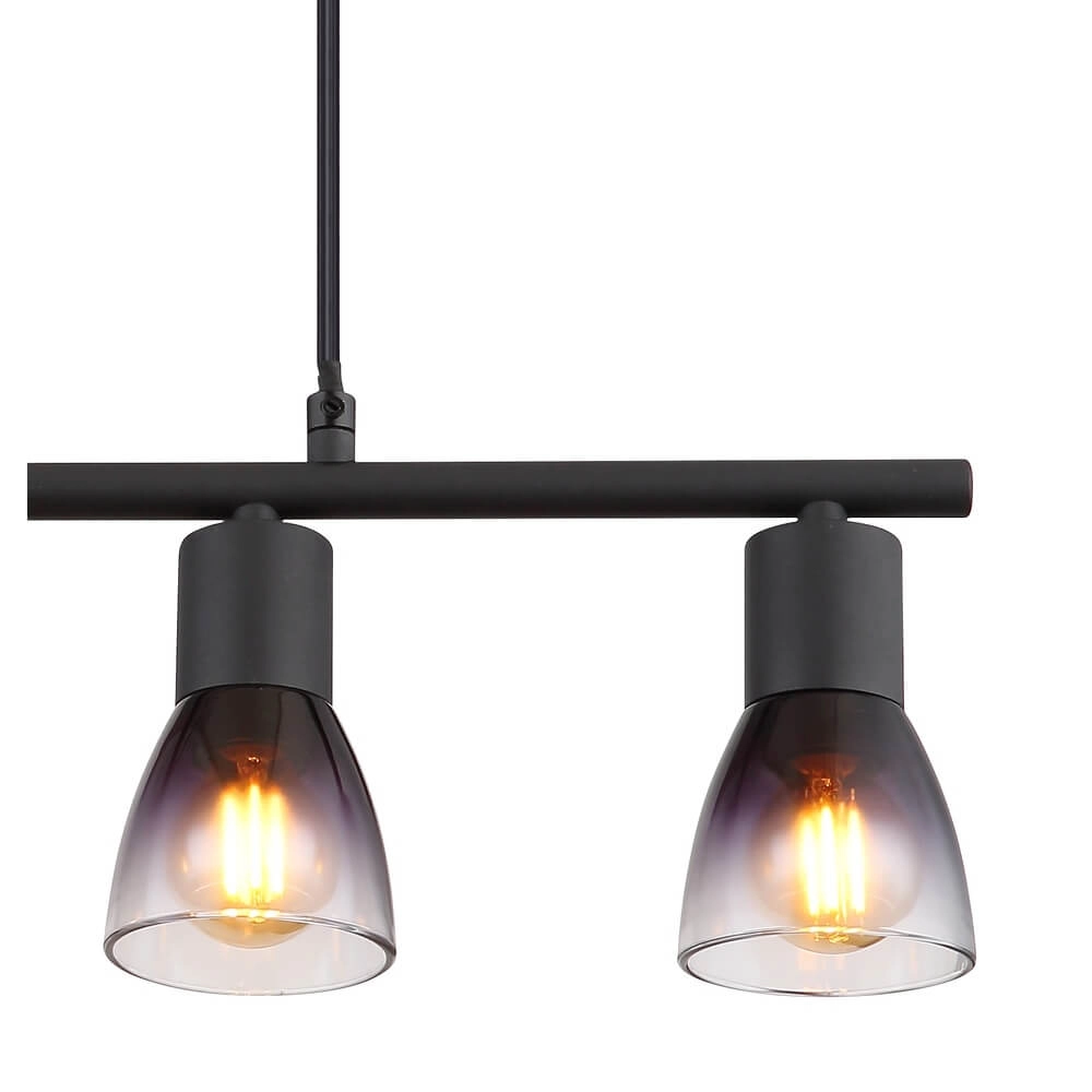 Zwarte hanglamp Satella 4-lichts Globo 9007371446933