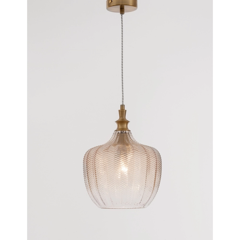 Hanglamp Loni champagne glas