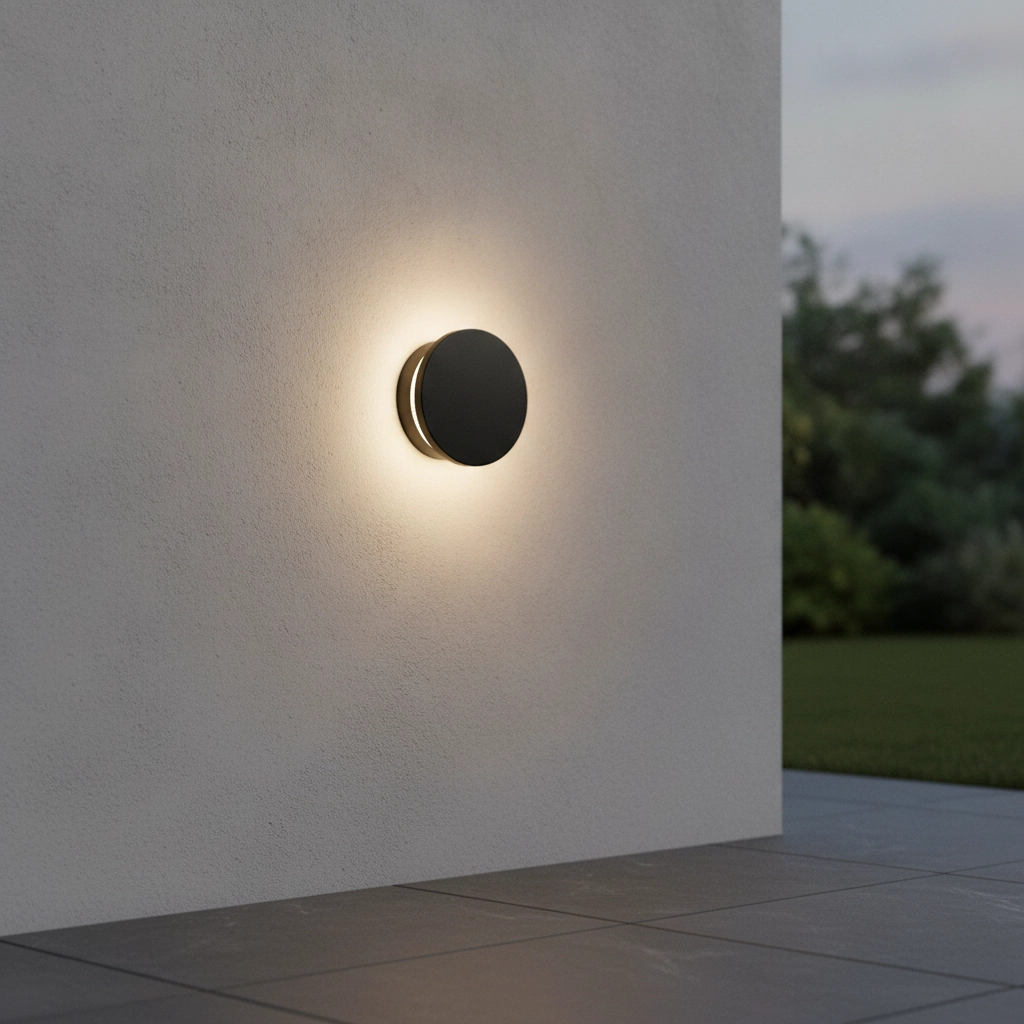 Design wandlamp Gong zwart