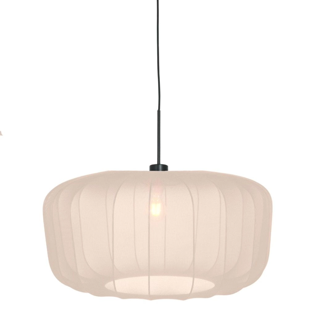 Hanglamp Vela Lino met crème kap Ø60cm