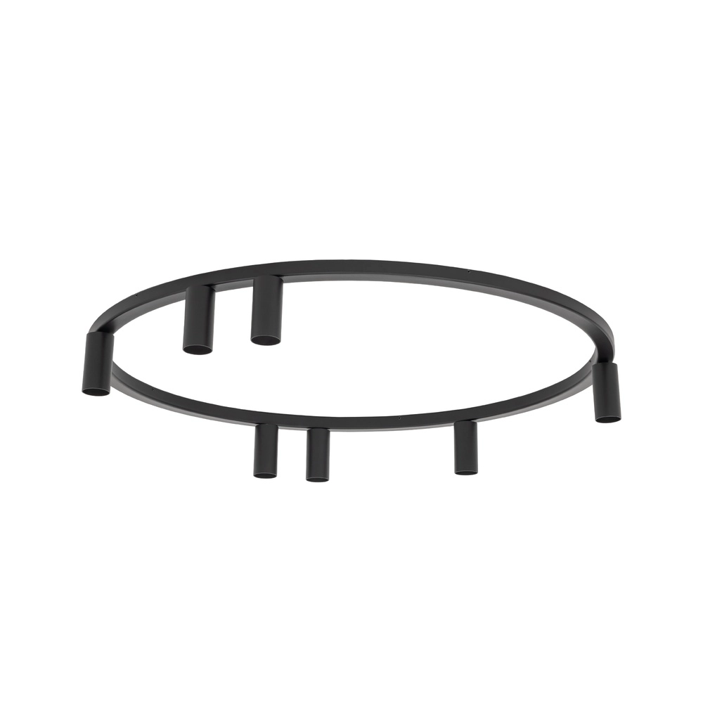 Cirkel opbouwspots Fourty 7x GU10 - zwart