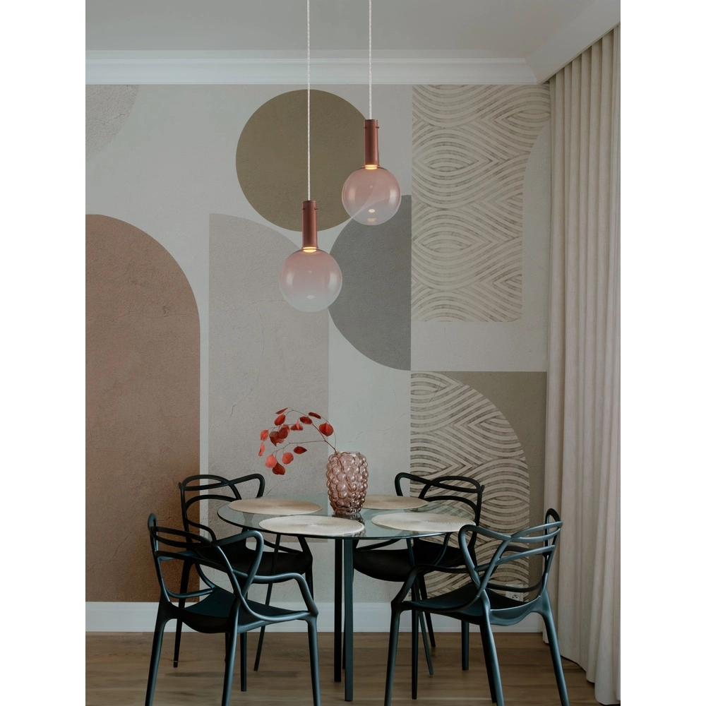 Pendant lamp Nostos pink glass Lyora 5212017461148