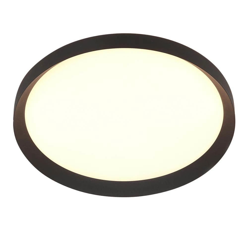 Strakke plafondlamp Flady zwart Ø 50cm Steinhauer 8712746171860