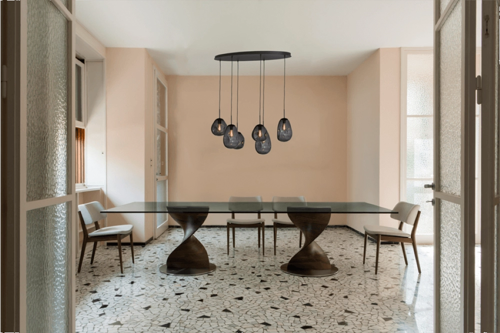 Hanglamp Lava Oval 6x smoke glas Masterlight 8718121290126