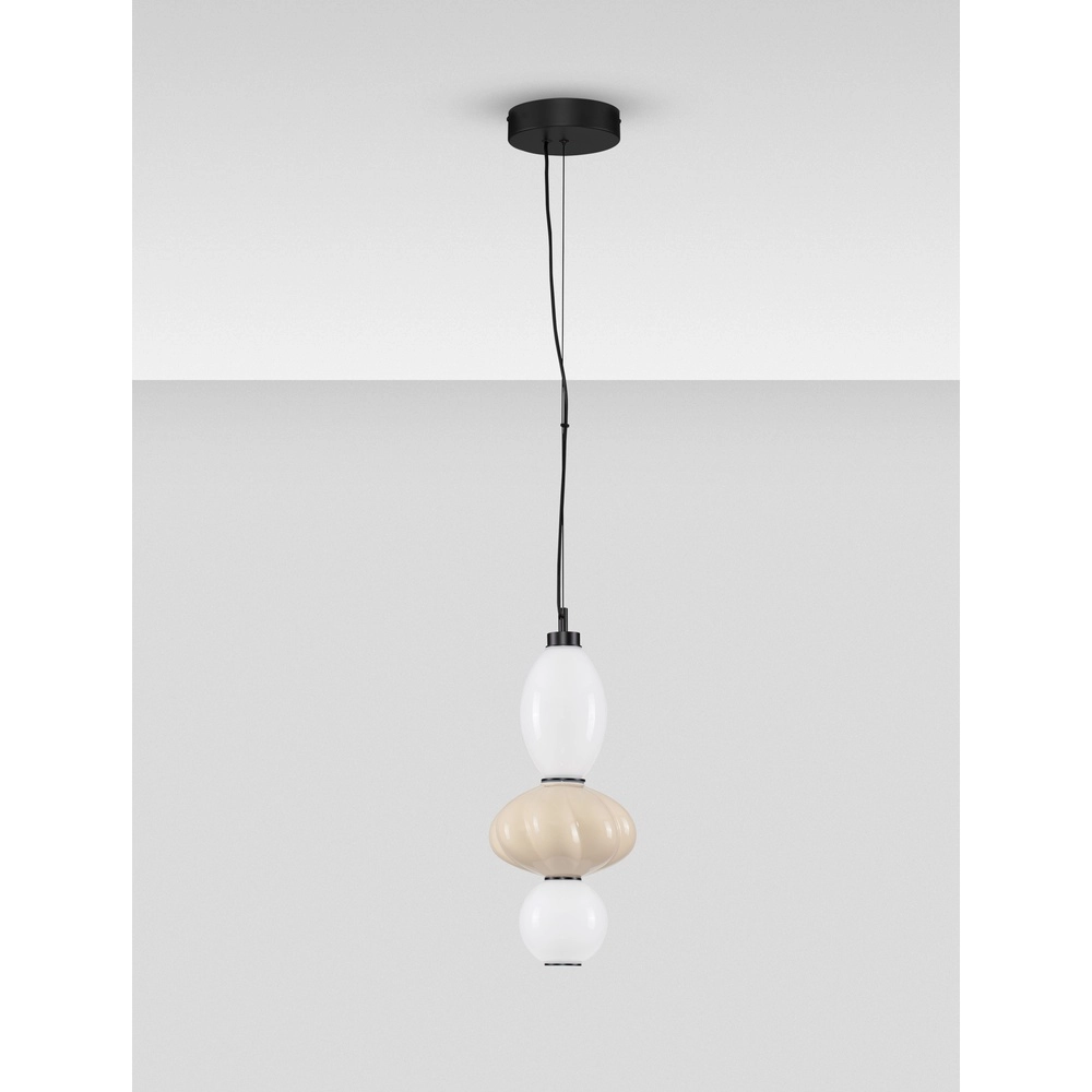 Hanglamp Oneta wit - beige Lyora 5212017473929