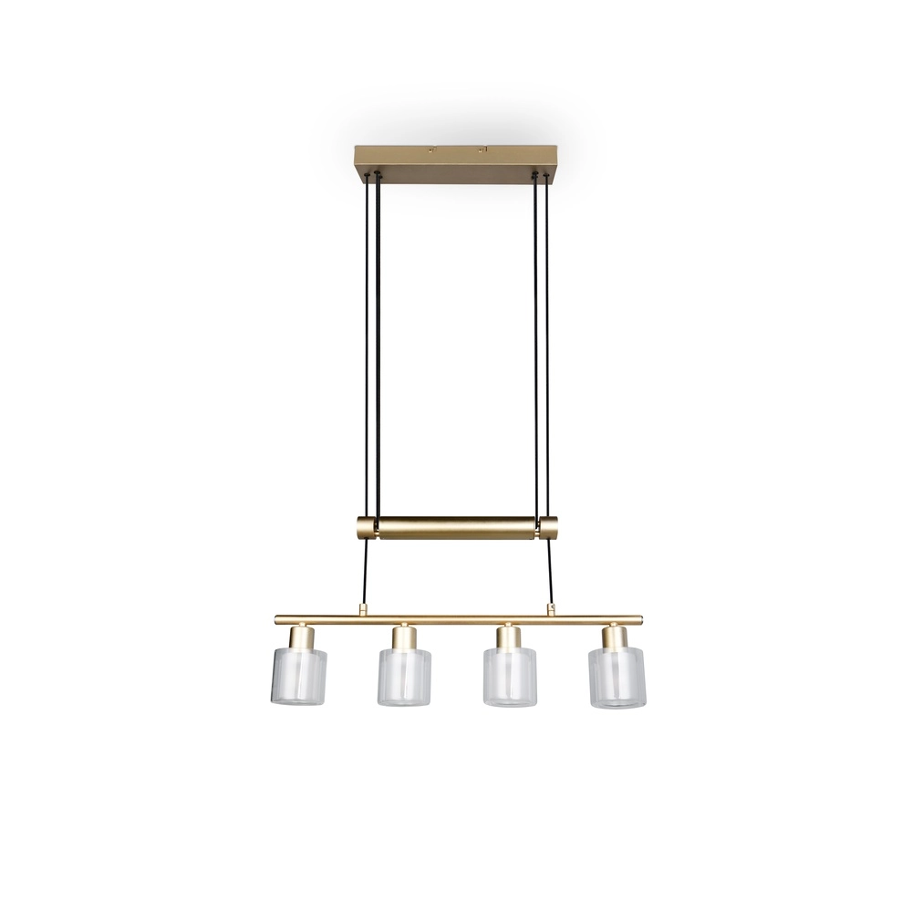 Hanglamp Neralo 4-lichts goud Trio 4017807702934