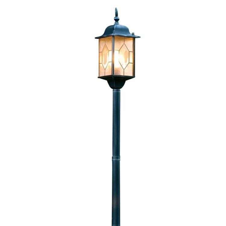 Tuinlamp Milano 115cm zwart zilver gevlamd