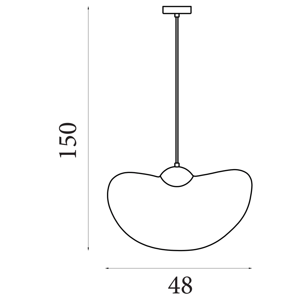 Zwarte hanglamp Ripple met vilt Searchlight 5053423298887