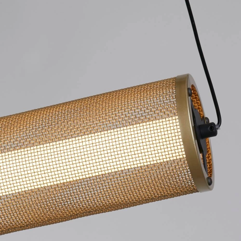 Hanglamp Thread zwart met goud mesh Searchlight 5053423273051