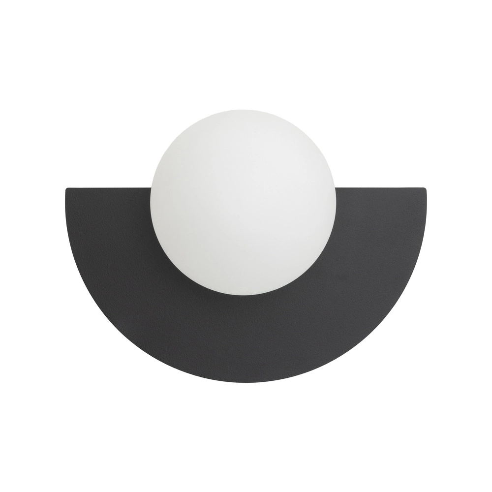 Wandlamp half Saturn zwart