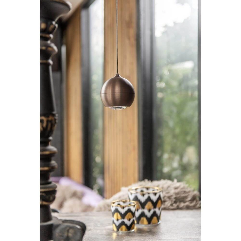 Hanglamp bol Miami brons Ø 10cm Artdelight 8720701102125