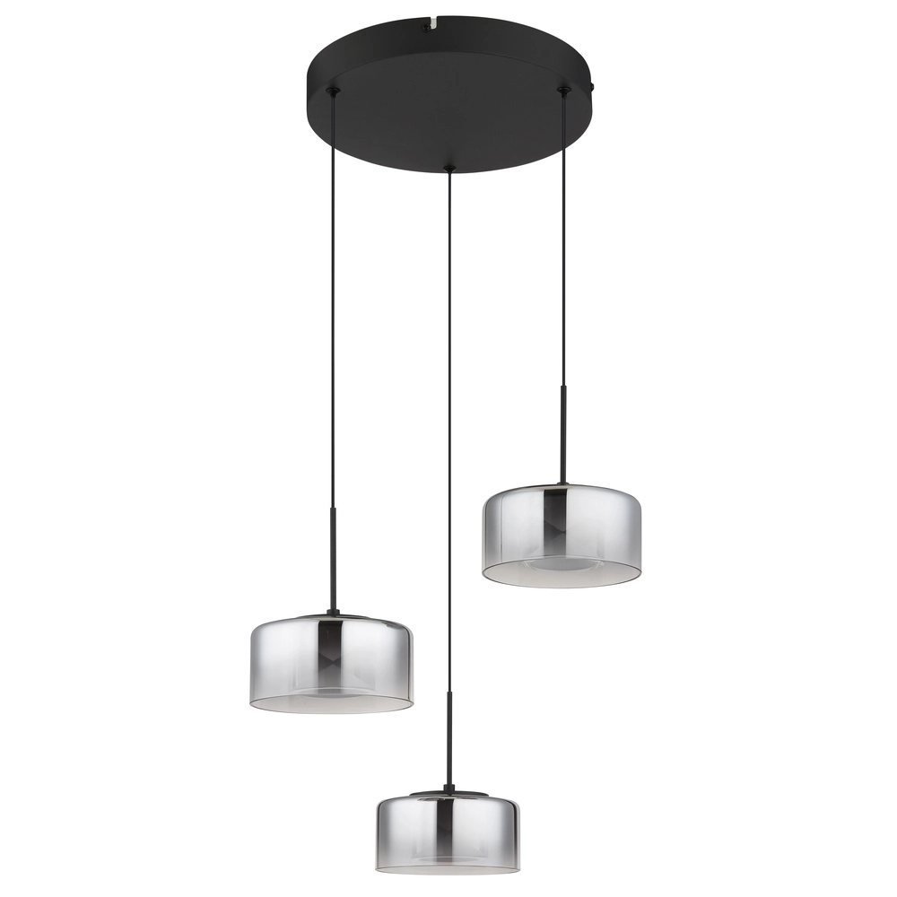 Design hanglamp Belinda 3-lichts zwart Globo 9007371531318