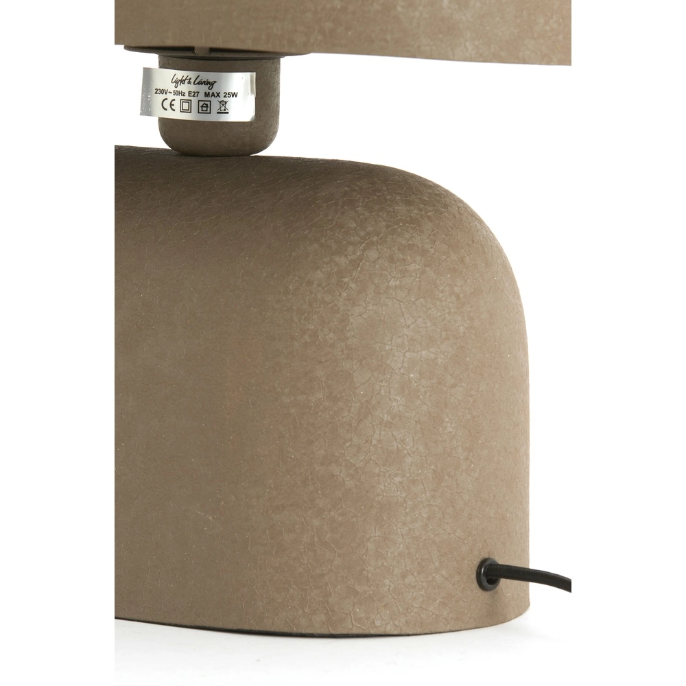 Schemerlamp Todd ovaal - mat donker bruin Light & Living 8717807818906