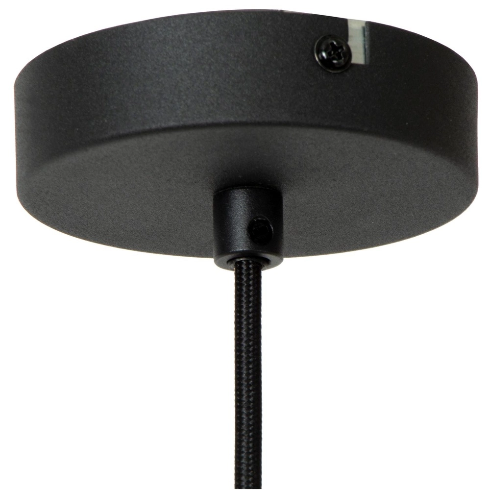 Strakke hanglamp Rafal zwart met grijs Lucide 5411212452764