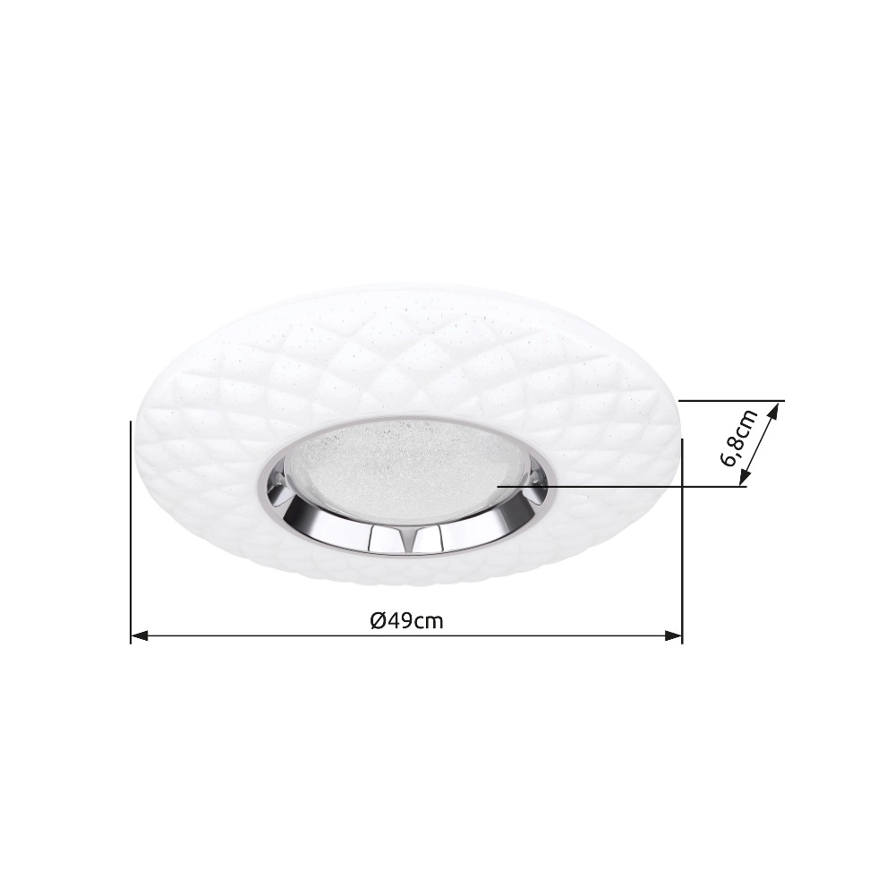 Witte plafondlamp Magnifique Ø 49cm Globo 9007371386840