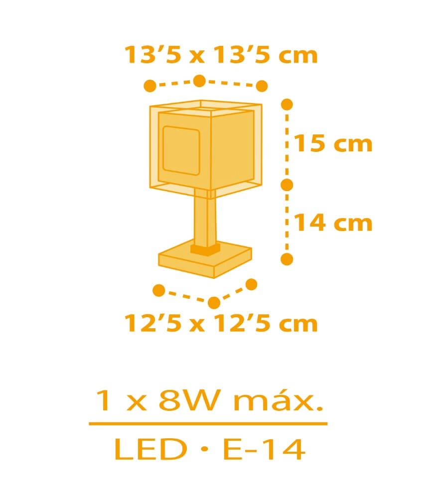 Kinderkamer tafellamp My Farm geel met wit Dalber 8420406634012