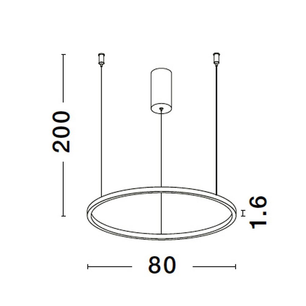 Ronde hanglamp Tarquin wit Ø 80cm Lyora 5212017438294
