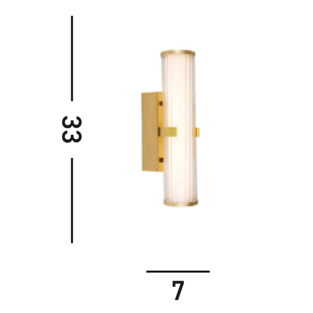 Gouden wandlamp Clamp 33cm Searchlight 5053423268095