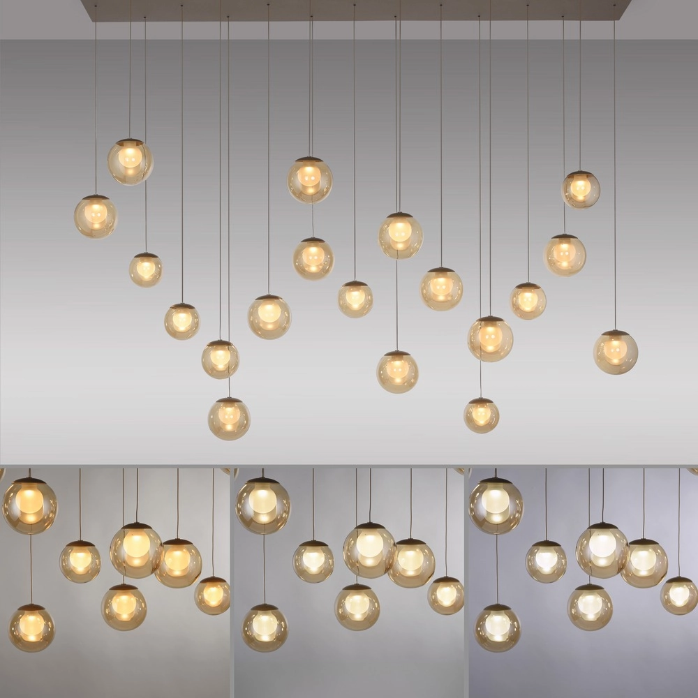 19-lichts hanglamp Pure Popup bronce Paul Neuhaus 4012248396704