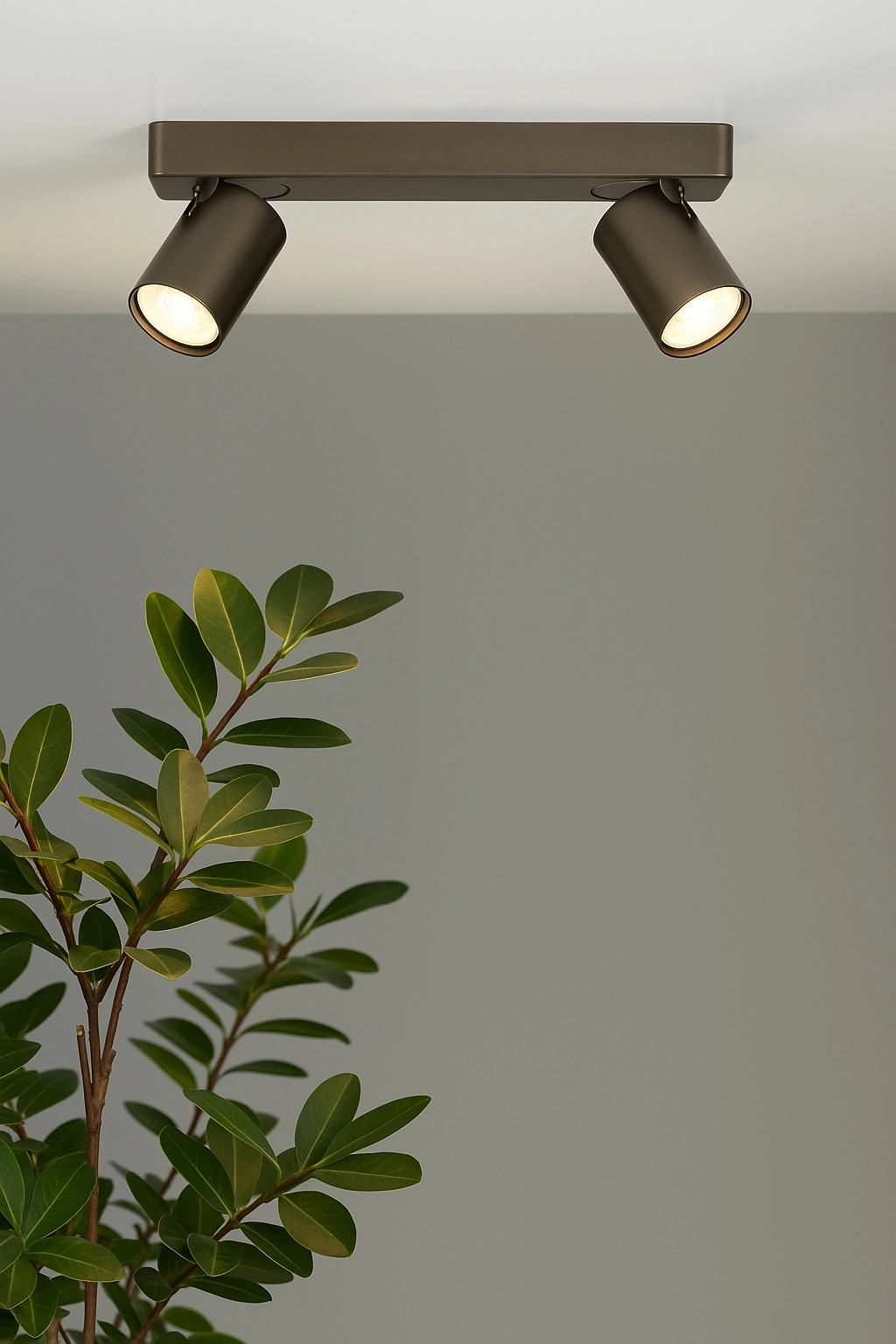 Plafondlamp Moon 2 rechthoekig brons Lyora 5053423311838