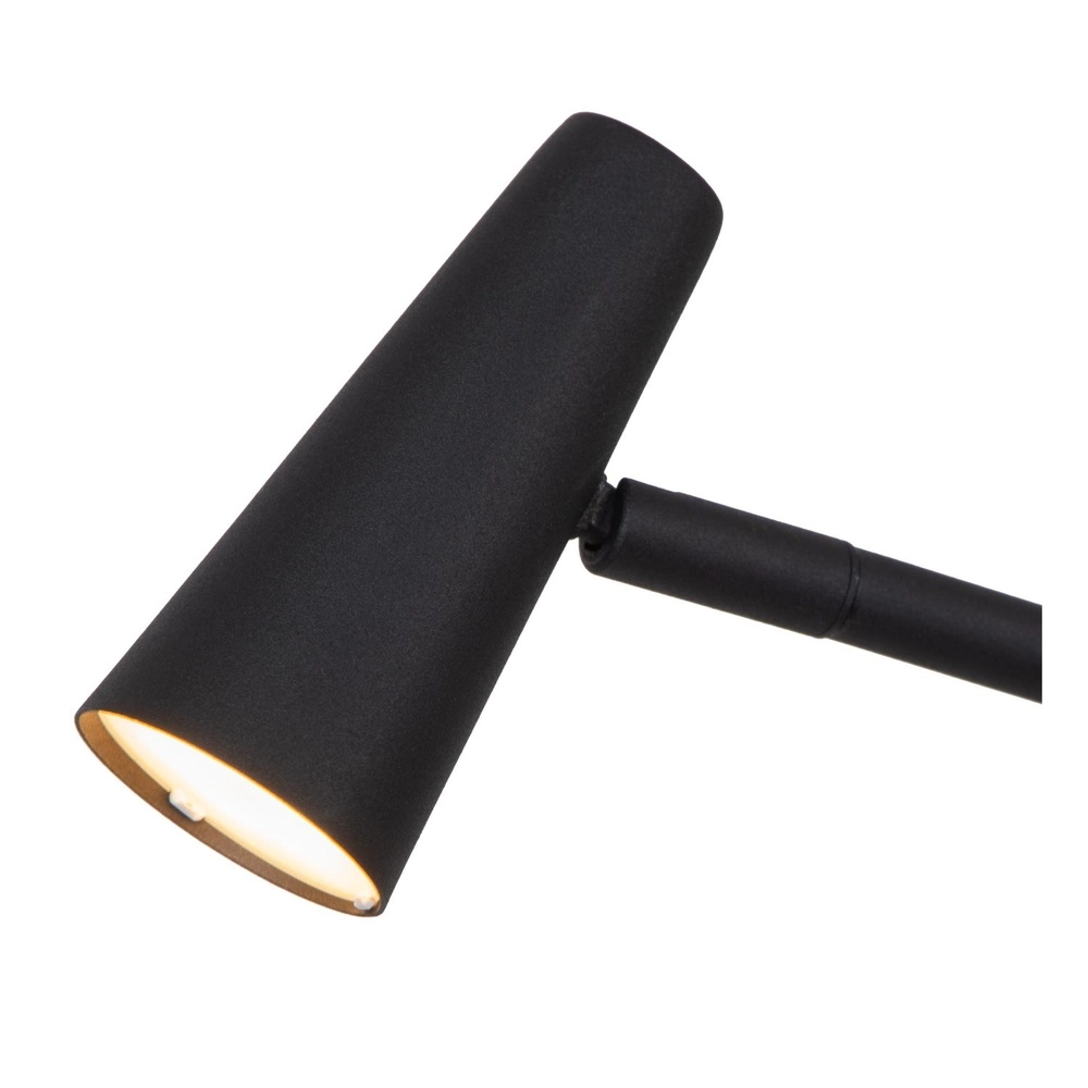 Oplaadbare vloerlamp Stirling zwart Lucide 5411212361264