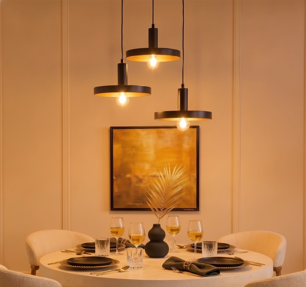 Design hanglamp Garni 3-lichts zwart