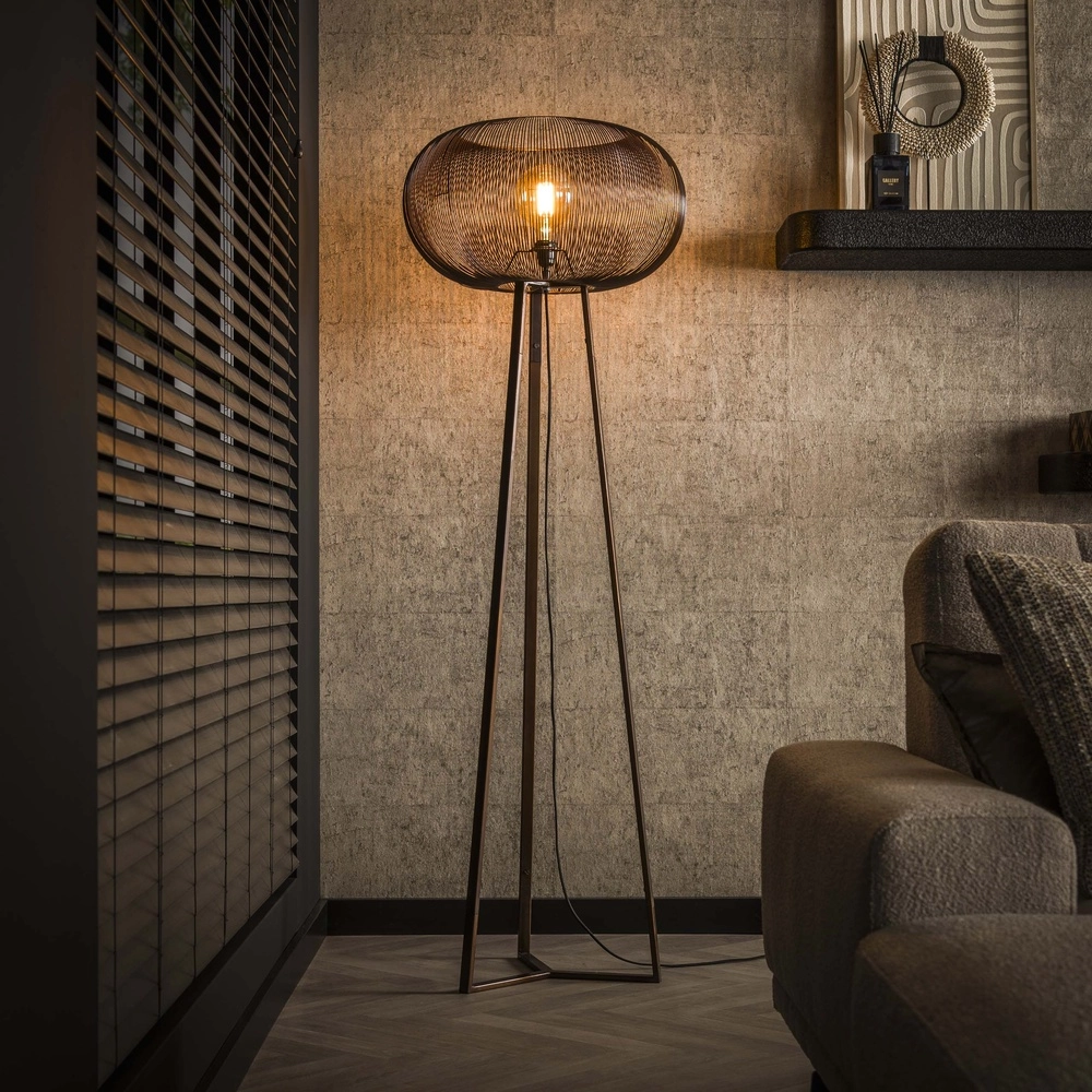 Draadlamp vloerlamp Copper Ø 55cm - 1x E27